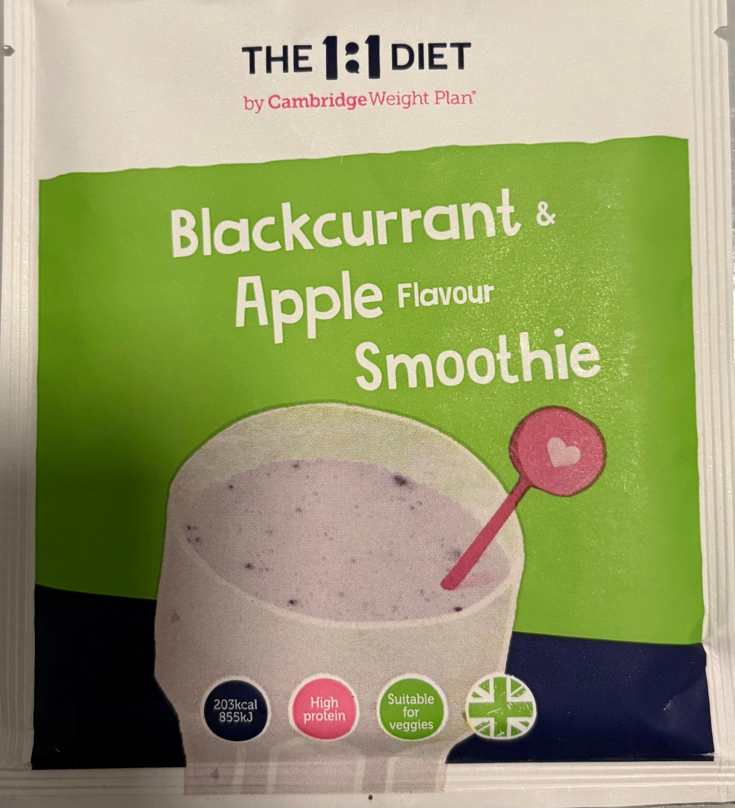 The 1:1 Diet Smoothie - Blackcurrant & Apple flavour (1 box 21 satches)