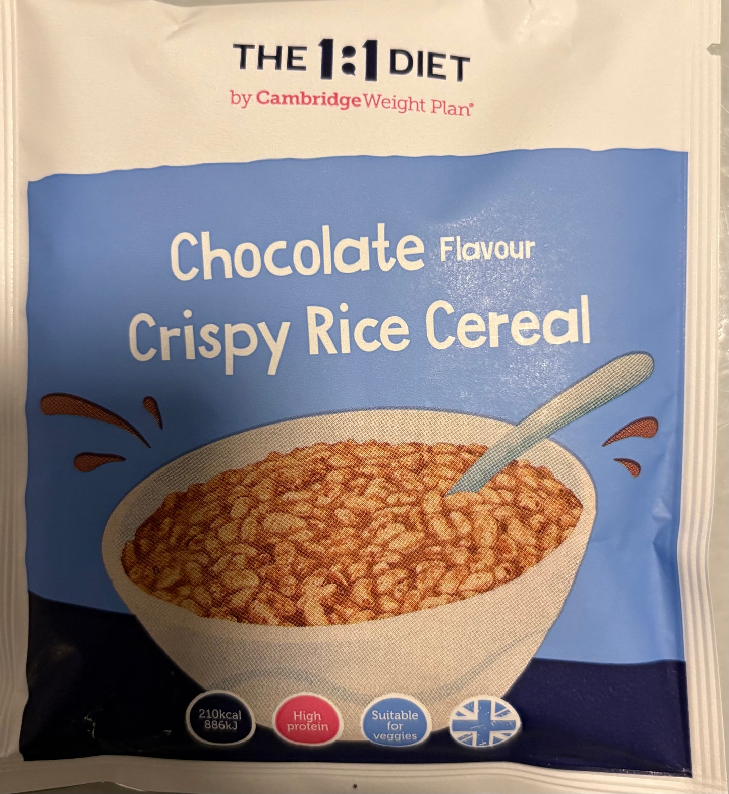 The 1:1 Diet Rice - Chocolate flavour Crispy Rice Cereal (1 box 21 satches)