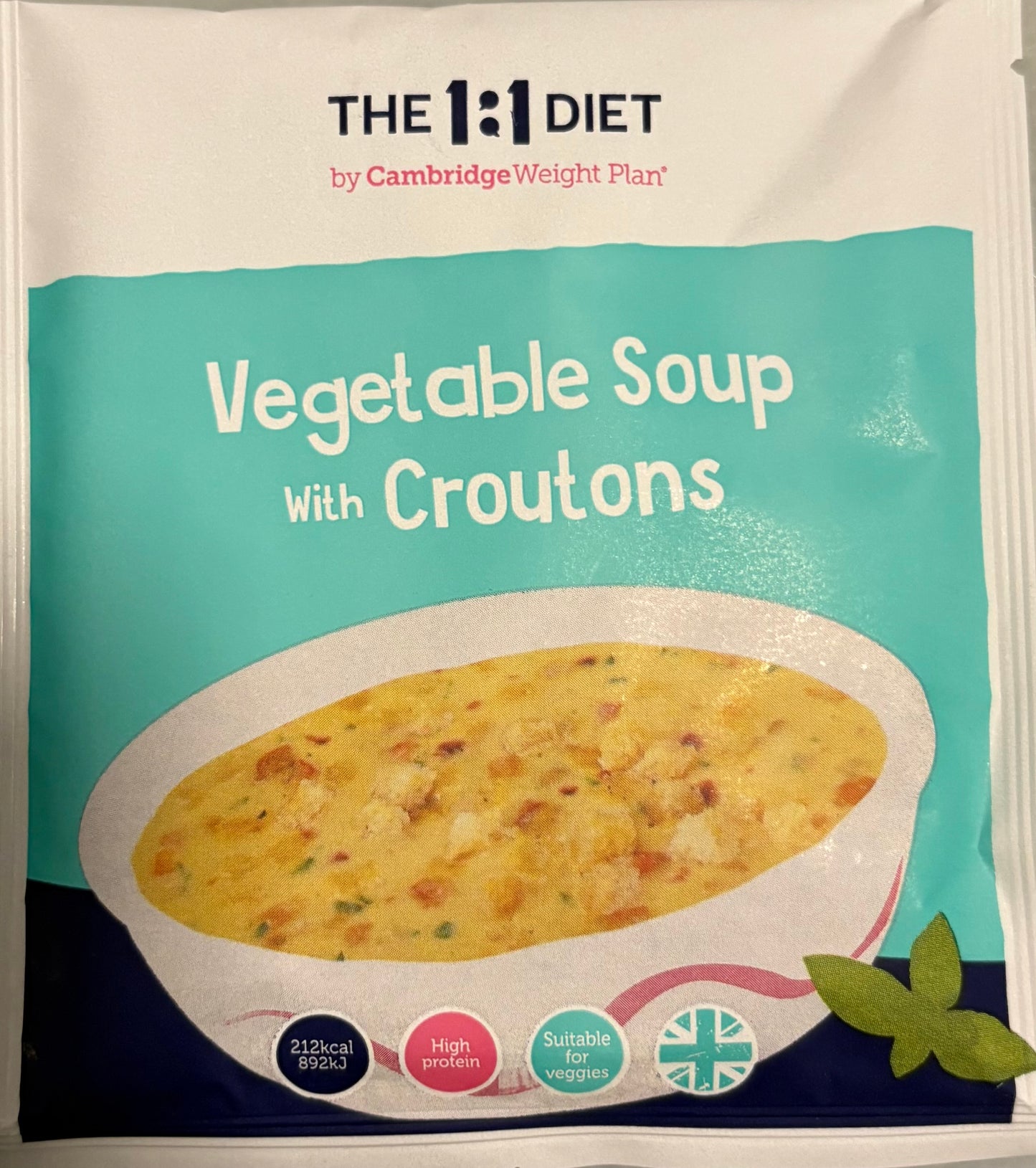 The 1:1 Diet Soup - Vegetable with Croutons (1 box 21 satches)