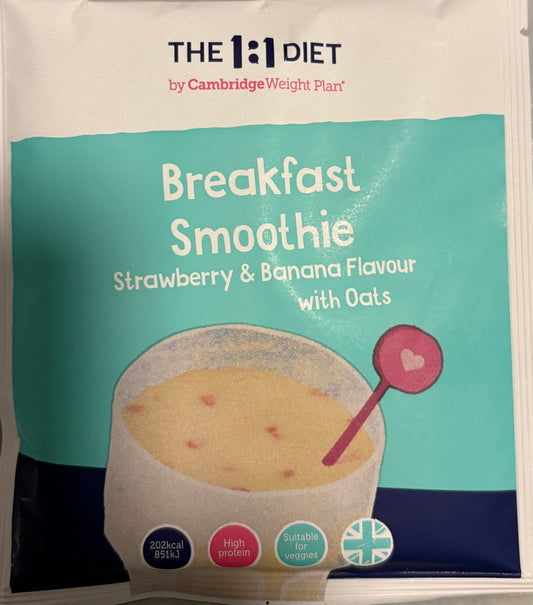 The 1:1 Diet  Smoothie - Strawberry & Banana flavour with oats (1 box 21 satches)
