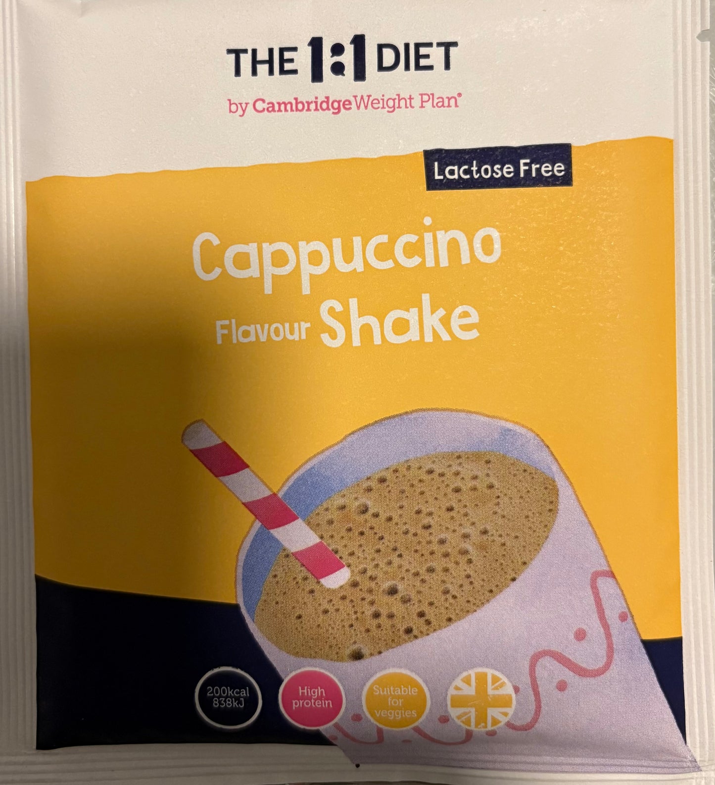 The 1:1 Diet  Shakes - Cappuccino Lactose free ( 1 box 21 satches)