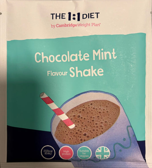 The 1:1 Diet  Shakes - Chocolate Mint flavour ( 1 box 21 satches)