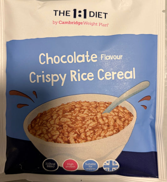 The 1:1 Diet  Rice - Chocolate flavour Crispy Rice Cereal (1 box 21 satches)