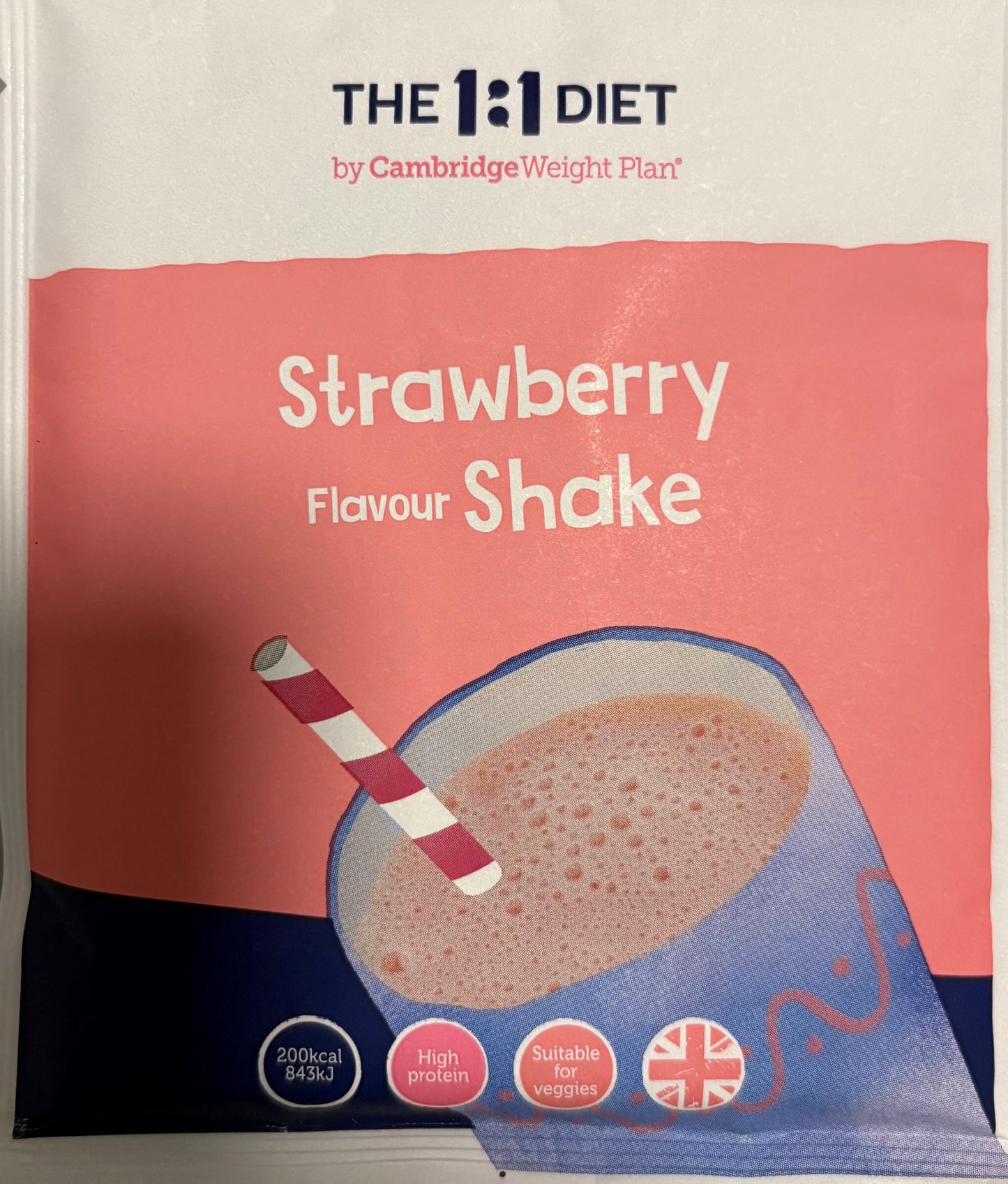 The 1:1 Diet Shakes - Strawberry flavour (1 box 21 satches)